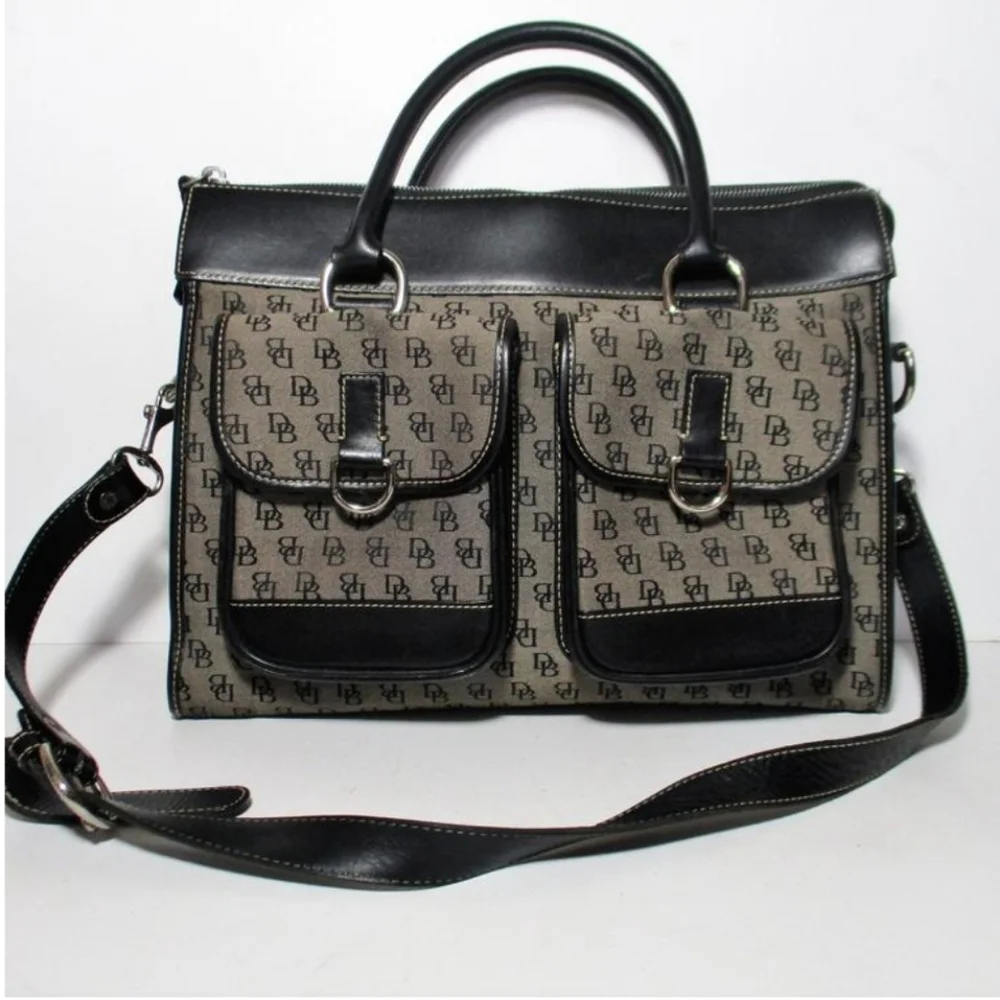 Dooney & Bourke Signature Jacquard Double Pocket Tote